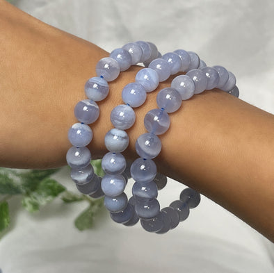 Blue lace agate bracelet – 5D Healing Crystals